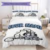Custom Name Simon‘s cat Pattern Bedding uilt Set uilt Cover Pillowcase Home Decoration Birthday Gift (1*duvet cover+2*pillowcase without core)