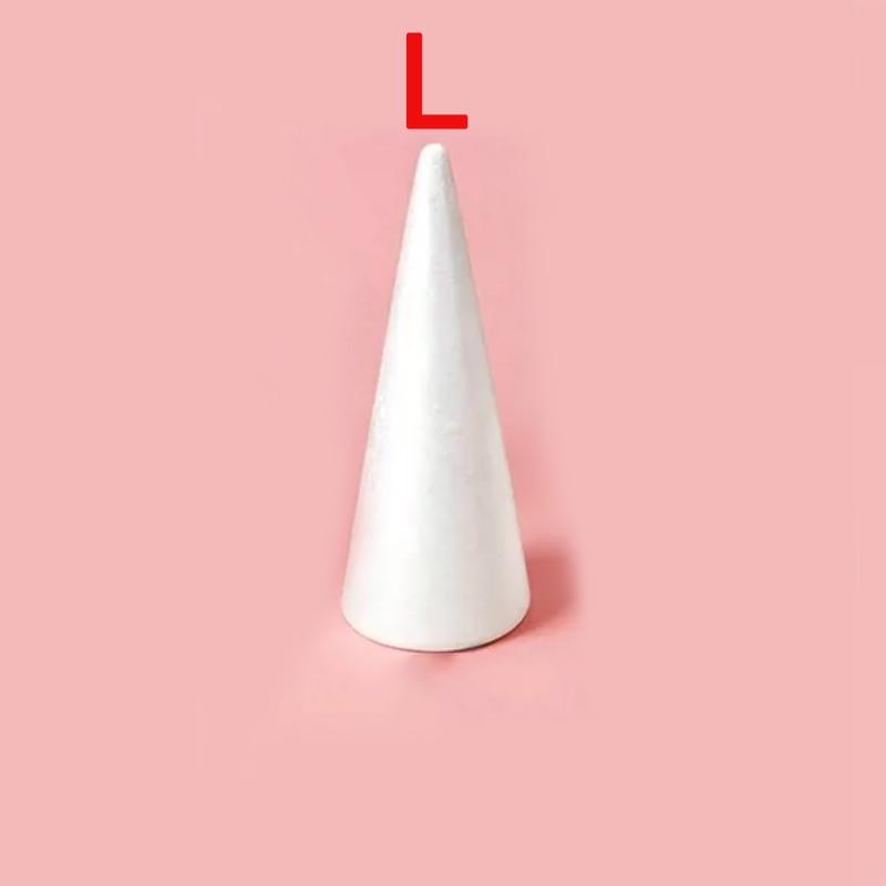 1pc White Solid DIY Cone Handmade Craft Polystyrene Foam Tip Cone For Home Craft Christmas Water Table
