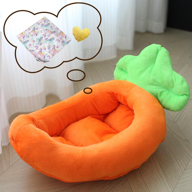 Cartoon Banana Pet Bed for Cats and Small Dogs - Teddy, Bichon, Pomeranian - Four Seasons Mat