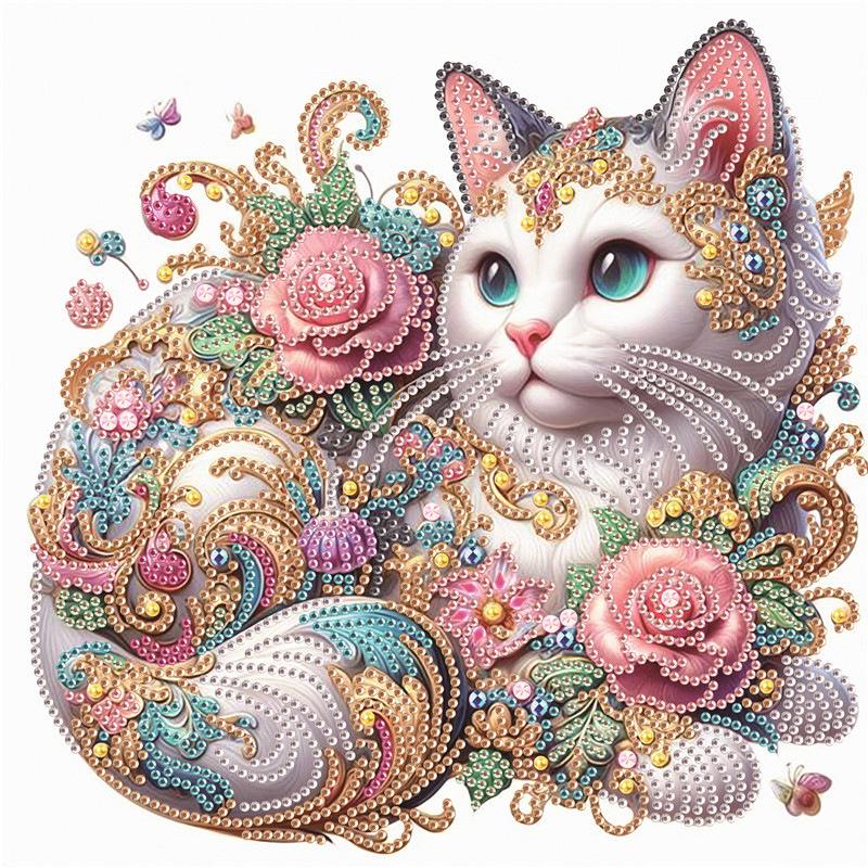 5D Abnormal Diamond Painting Set Kitten DIY Diamond Decorative Painting