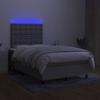 Maison Exclusive - Sommier à lattes de lit matelas LED gris clair 120x190 cm tissu