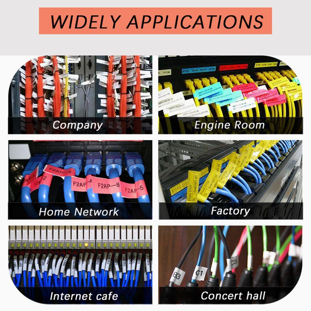 Self-adhesive Wire Network Marker Tool Cable Labels Stickers Fiber Organizers Identification Tags