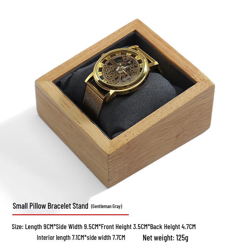 Деревянная подставка для украшений из массива дерева для серег, колец и ожерелий с нефритовым подносом