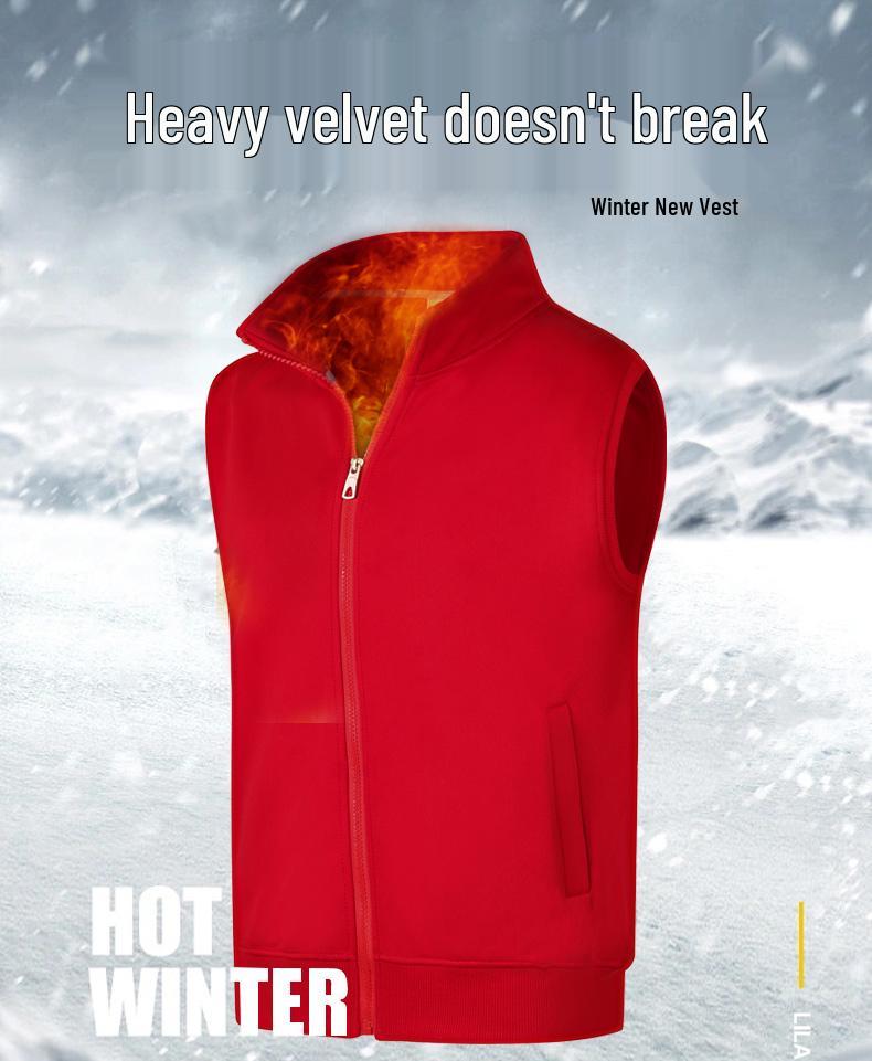 Осень/Зима Рабочая одежда: Флисовый жилет волонтера с принтом логотипа и вышивкой