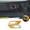Панель-накладка на ручку внутренней двери 2 шт. Для Ford Mustang 2024-25 GL Желтая замша