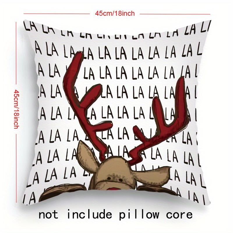 Наволочки с рождественской тематикой: Санты, Олени и Гномы с Праздничными Узорами Наволочка для диванной подушки домашний декор подарок