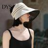 Stylish Commuting Sun Hat Women with Ponytail Hole, Wide Brim Floppy Foldable for Hat, UV Protection Summer Beach Vacation Hiking