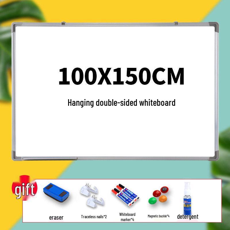 Большая мобильная настенная магнитная белая/черная доска