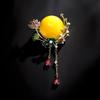 Lotus Pond Moonlit Lotus Brooch, New Chinese Ancient Style Women's High-end Texture Tassel Brooch, Design Sense Brooch