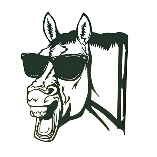 Peeping Animal Sign Weather-proof Heavy Duty Outdoor Garden Patio Yard Lawn Metal Donkey Horse Cow Sheep Dog Pig Lion Silhouette Decoration Ornament