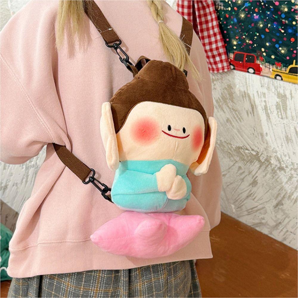 Символизм Будда Плюшевый рюкзак Цветок лотоса Будда Плюшевый рюкзак Будда Сумка через плечо Студенты