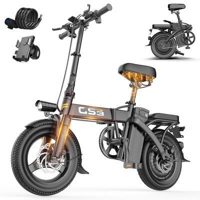 Toofly GS3 Взрослый Городской Фолдабе Электровелосипед 250 Вт Мотор 48 В 15 Ач Батарея Электровелосипед Высокоуглеродистая Сталь 14 Дюймов Дорожные Шины Городской Транспорт Электрический Велосипед
