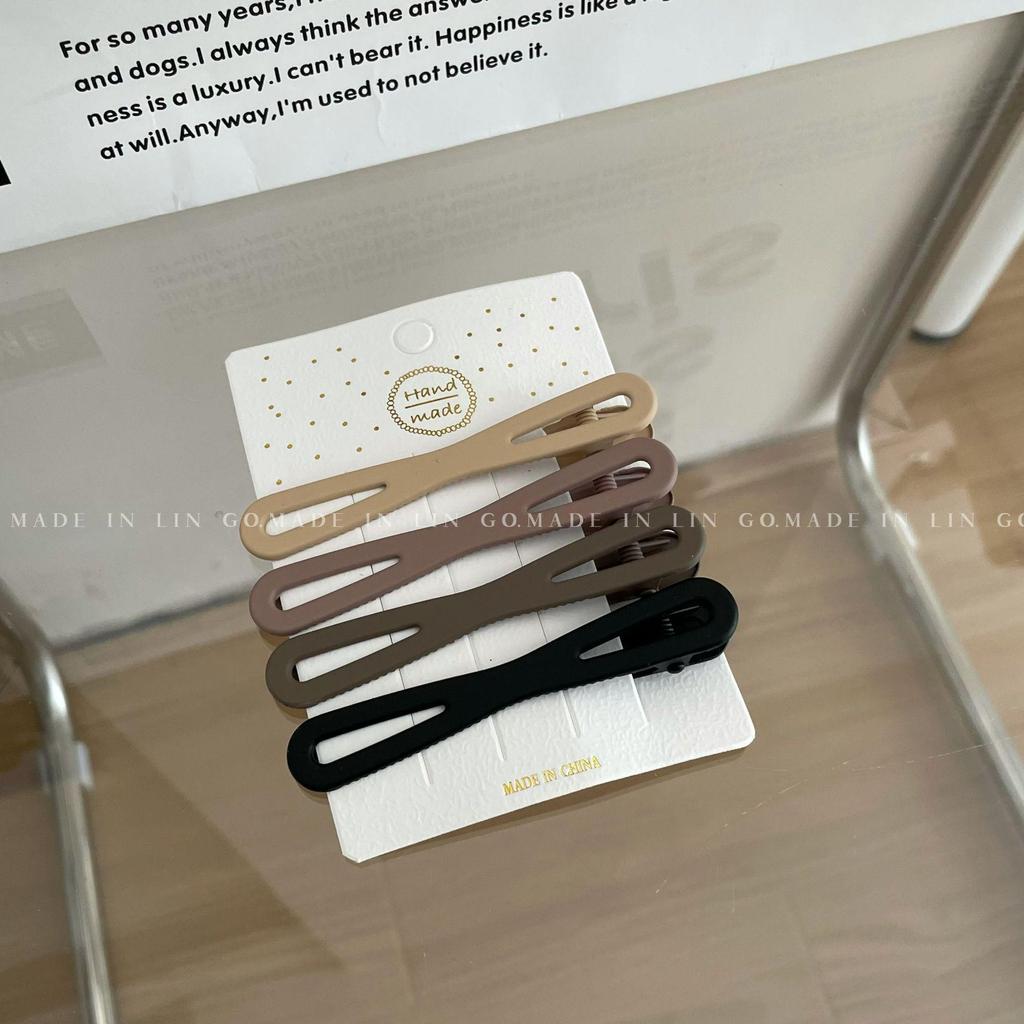 "2-Pack Y2K Fresh Juice Series Duckbill Hair Clips - Cute, Seamless, Side Bang Accessories"