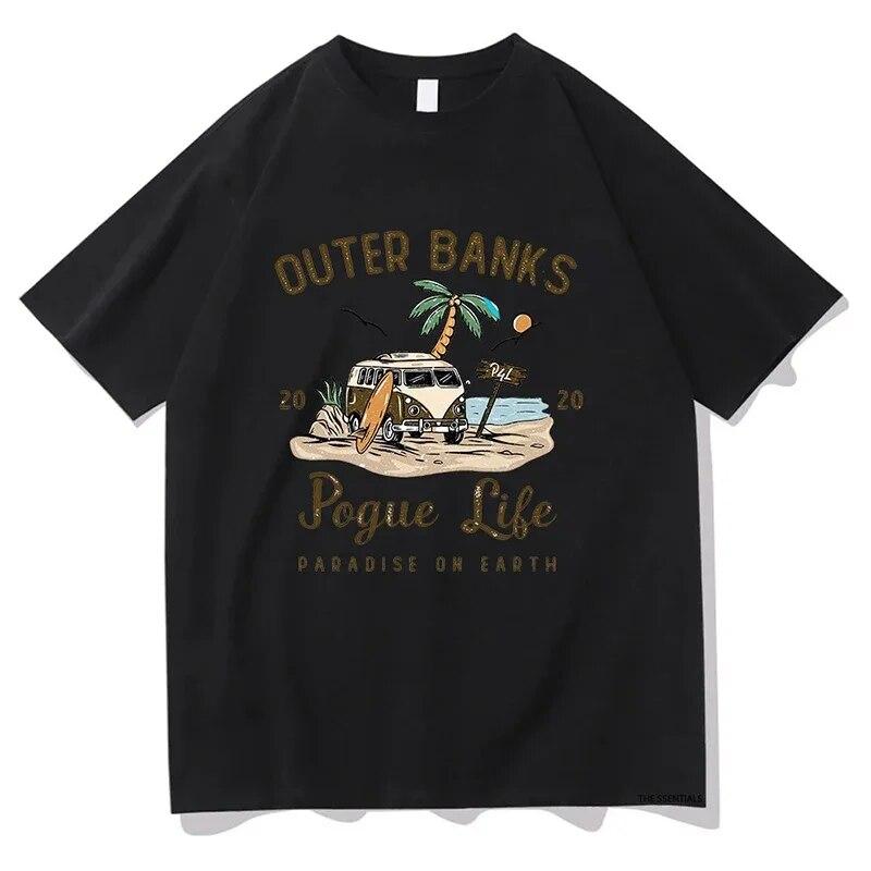 Outer Banks 3 T Shirt Unisex Women Harajuku Aesthetic Graphic Pogue Life Print Tshirts Unisex John B JJ Maybank Cotton Tees Shirts Unisex