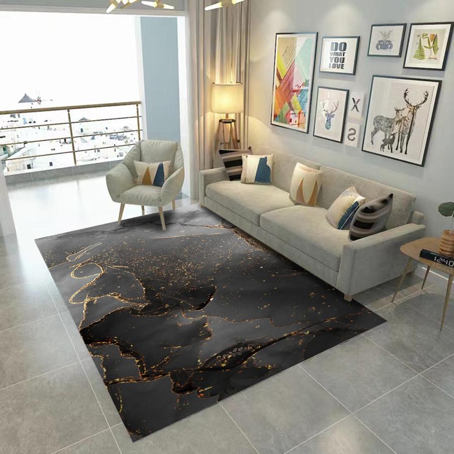 Роскошный кухонный коврик серого и золотого цвета с мраморным принтом, мягкий утолщенный кухонный коврик, водонепроницаемый нескользящий маслостойкий напольный коврик, коврик для бега