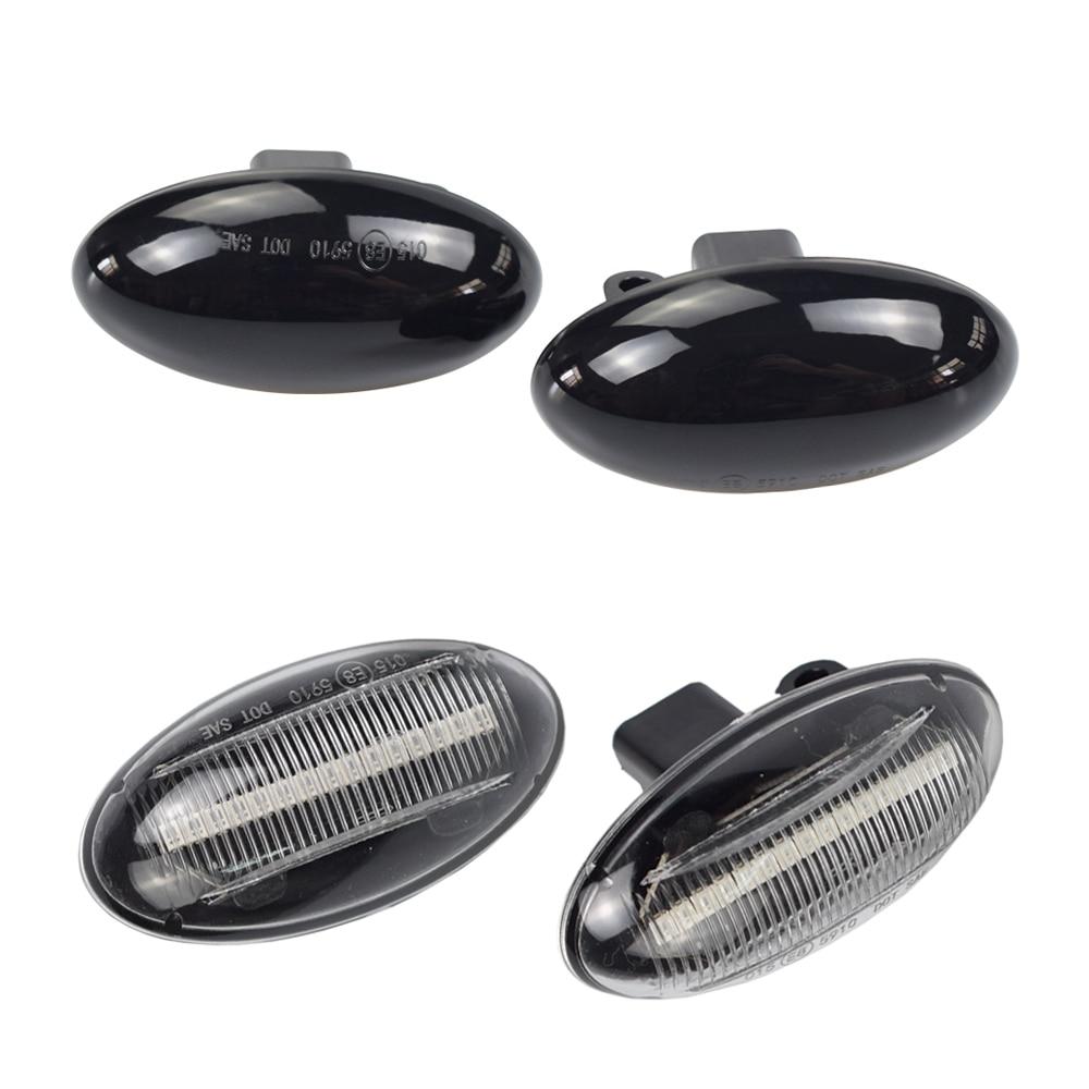 2Pcs/set For Peugeot 307 206 407 107 607 Citroen C1 C2 C3 C5 LED Dynamic Turn Signal Light Flowing Water Side Marker Indicator Light