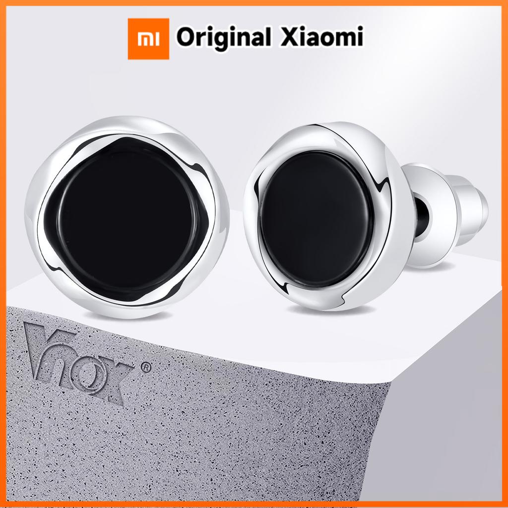 Xiaomi Vnox Простые серьги-пусеты в виде круга Мёбиуса для мужчин, мальчиков, унисекс, маленькие черные акриловые серьги, повседневные аксессуары
