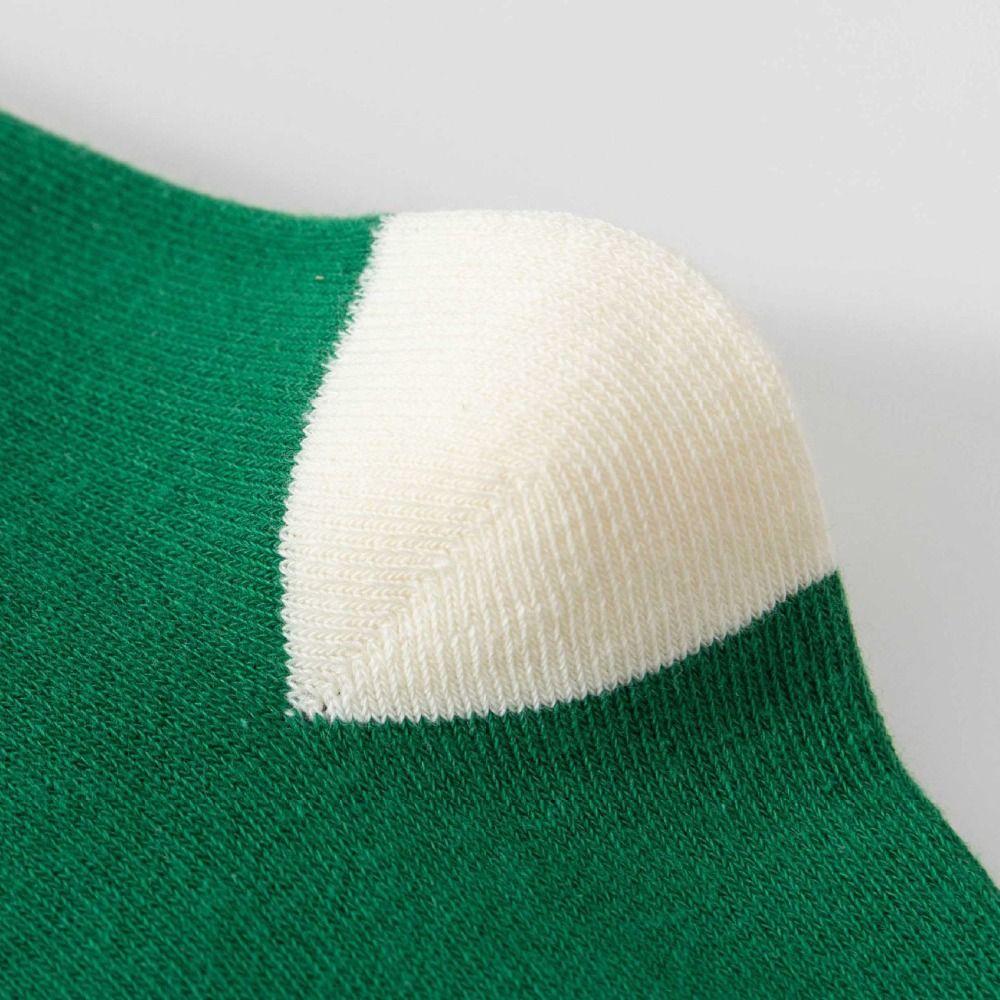 Cotton Green Socks Harajuku Autumn Winter Sports Socks Trendy Letter Striped Socks For Women Men