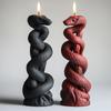 3D Rotating Snake Relief Candle Silicone Mold DIY Geometric Skull Flower Snake Aromatherapy Gypsum Resin Mold Halloween Gift