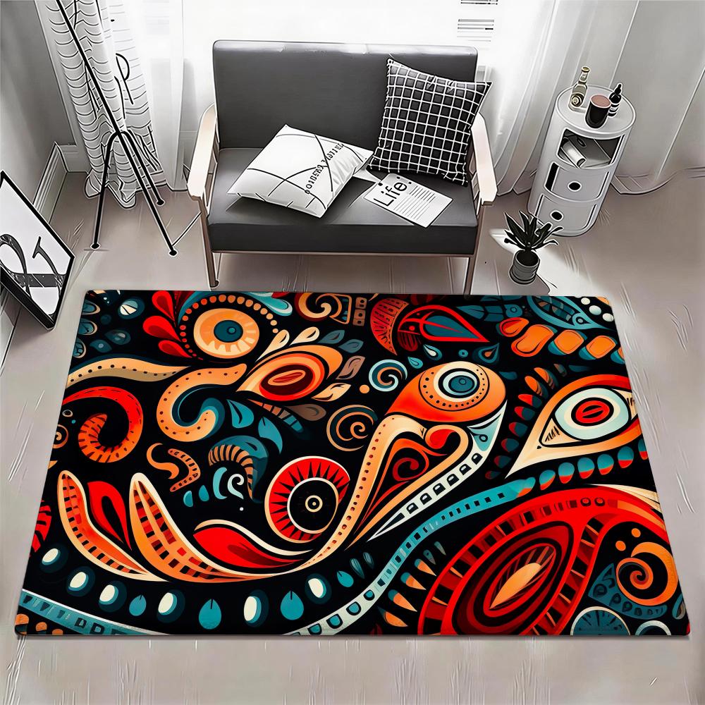 Art A Tattoo Floor Mat Eco Flannel Doormat Non Slip Odorless Indoor Floor Rug Soft Short Plush Home Mat