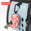 Portable Dog Poop Bag Holder Outdoor Pet Waste Bag Dispenser With Carabiner Clip Pet Waste Collection Pouch Poop Bag Dispenser