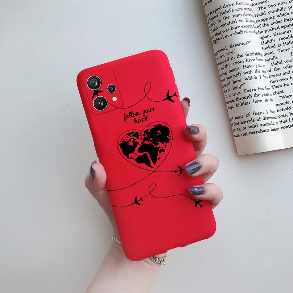 Чехол для Realme 9 4G 9 Pro Plus Милая Девочка Цветок Задняя Крышка Мягкий Силикон Матовый Защитный Funda Для OPPO Realme 9 Pro+ 5G Чехлы