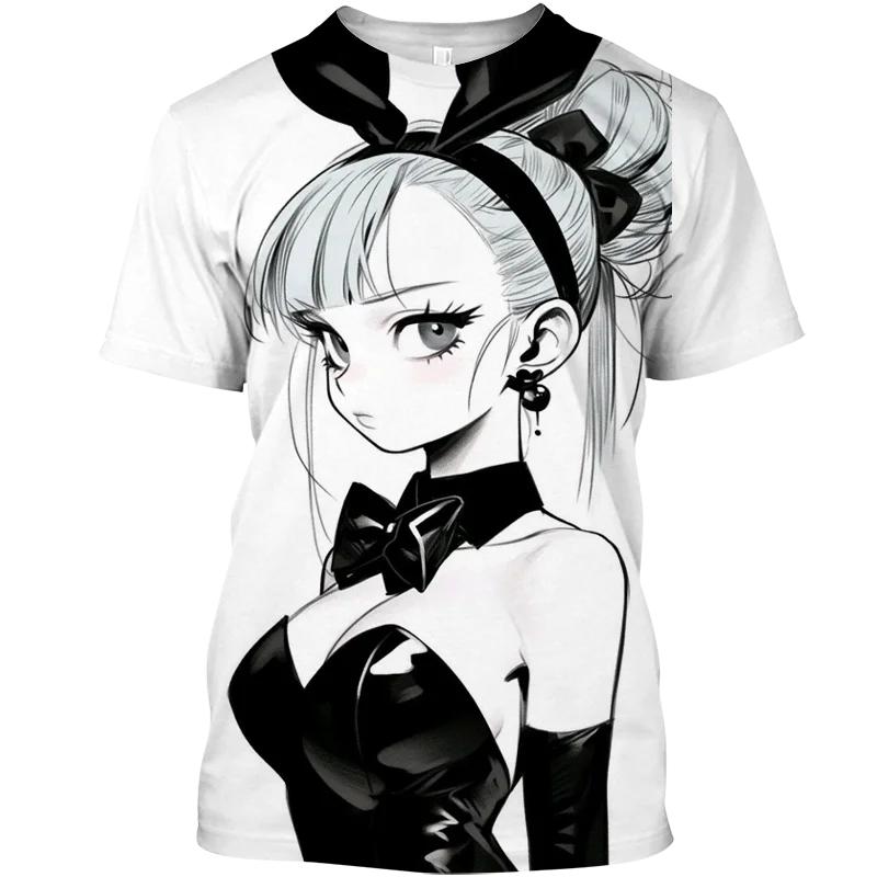 2024 Street Wear Футболка Смешная футболка Sailor Moon Street Wear Топ женский 3D принт женский графический аниме девушка y2kМужская одежда