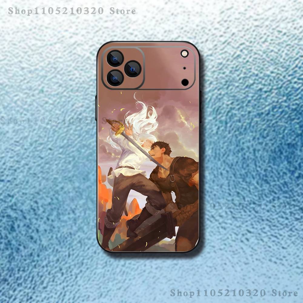 Чехол для телефона Griffith B-BerserkS для iPhone 17,16,15,14,13,12,Pro,Max,Plus,E,SE4,Air,Mini Черный Мягкий Бокс