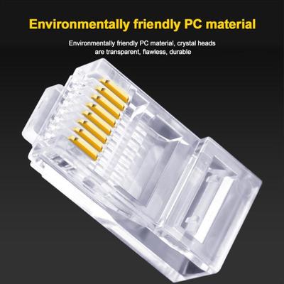3 шт. Cat6 8P8C RJ45 модульная розетка для CAT5 Cat6 LAN сети Высокое качество RJ45 Ethernet-кабель вилки модульные разъемы адаптера