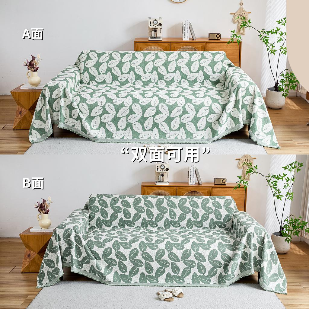Modern Cottage Style Chenille Sofa Cover Full Coverage Slipcouch