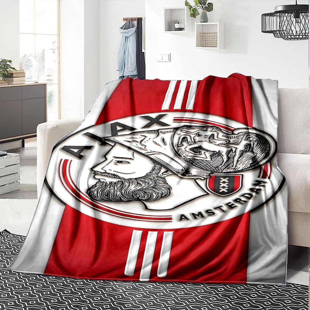 1pc Ajax FC Blanket, Gift, for Men and Women, Soft Blanket, Good for Sofa Bed Couch Travel, Lightweight Flannel Blanket