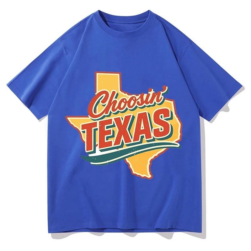 Casual Fashion Round Neck Short Sleeved Tee Ella Langley Choosin Texas Tshirts Unisex Women Summer Cotton Clothing Streetwear Y2K