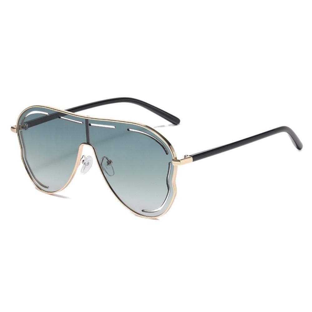 Simple Big Frame Pilot Sunglasses Hollow Oversized Women Sunglasses UV400 PC Anti-UV Glasses Summer