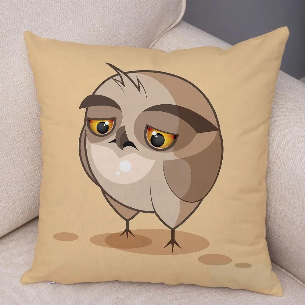 Милая мультяшная сова наволочка для кабинета офисная гостиная домашняя наволочка украшения для автомобиля