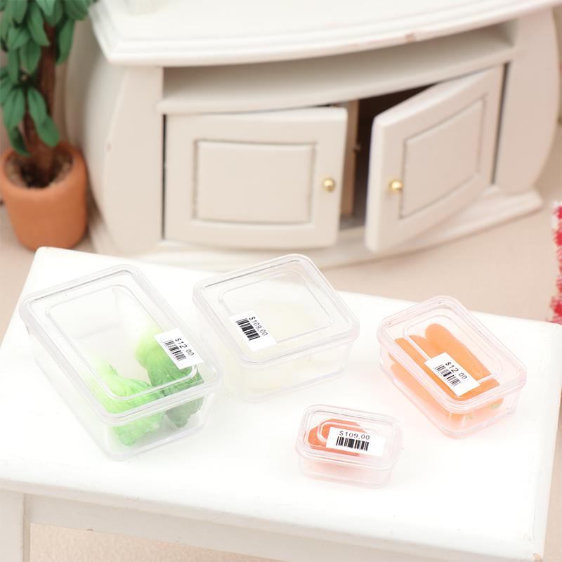 1Box 1:12 Dollhouse Miniature Vegetable Seafood Food Model Shark Fin/Abalone/Shrimp/Pork Belly/Carrot/Broccoli Kitchen Decor Toy