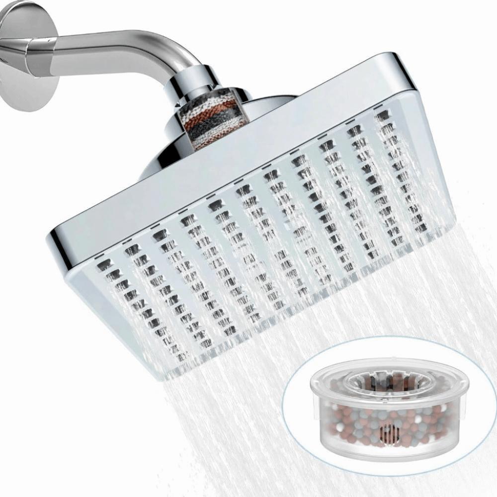 Portable Rainfall Shower Head Square Design Waterfall Shower Head Filter Shower Head Easy To Clean