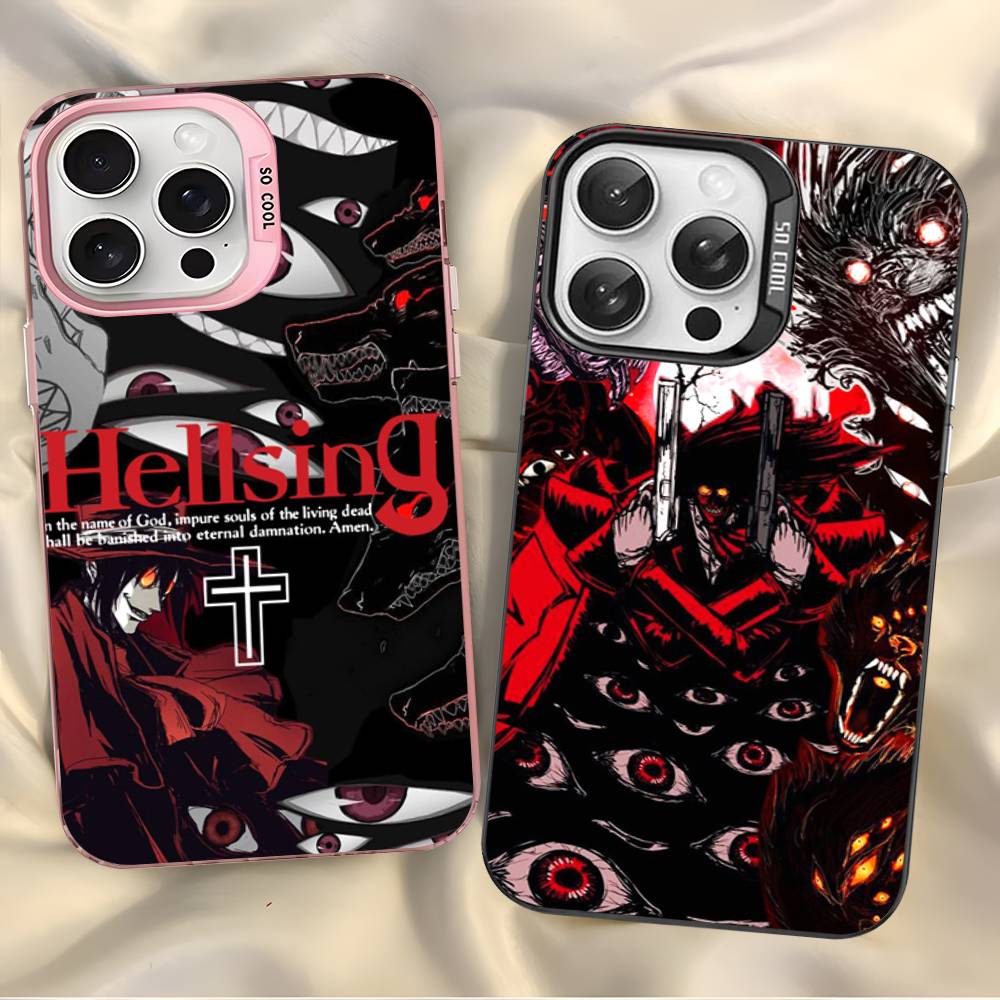 Крутой чехол для телефона Hellsing Anime для iPhone 17 Air 16 15 14 13 12 11 Pro Max Цветная твердая крышка