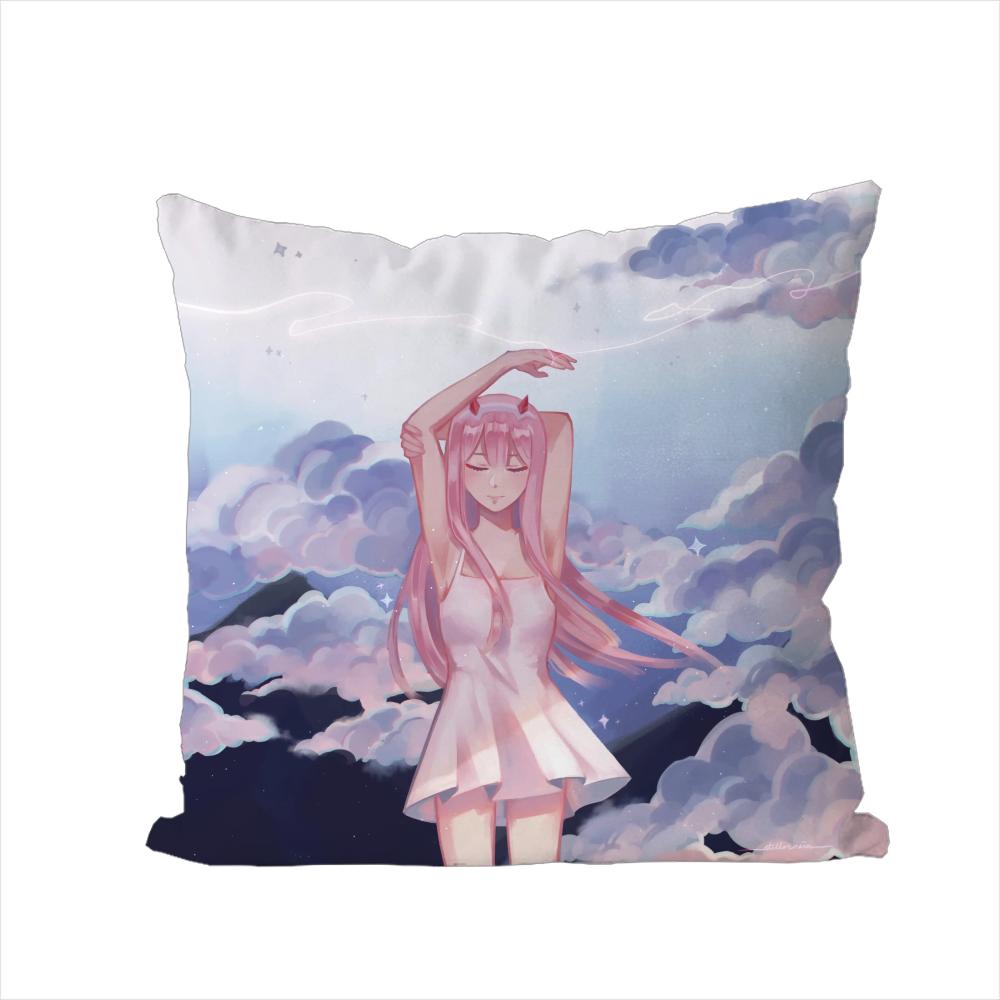 Наволочка для подушки Darling In The FranXX для автомобиля, дивана, декоративная, домашняя, двусторонняя печать, плюшевая, квадратная, декоративная подушка, чехол