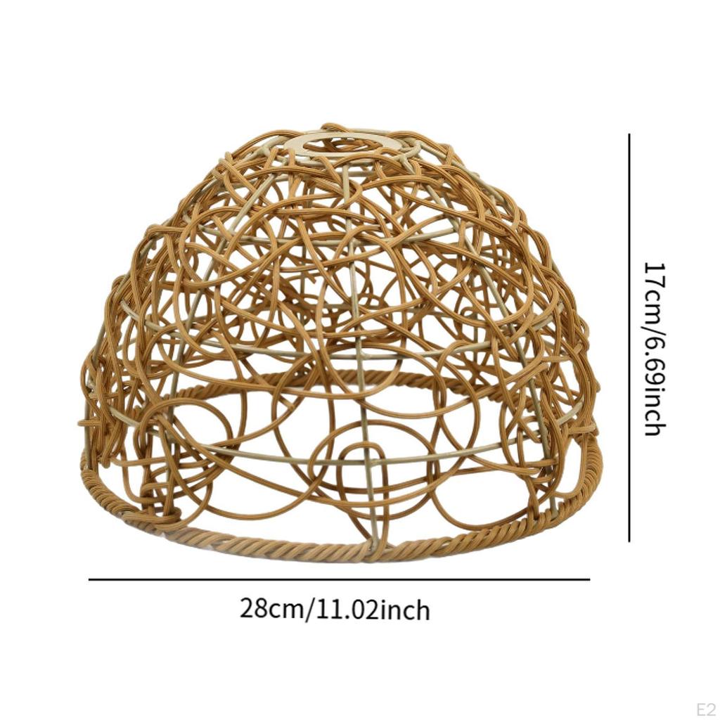 Weaving Lampshade Hanging Pendant Lamp Shade Farmhouse Hotel Lighting Fixture for Cafe Teahouse