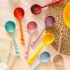 1Pc Ceramic Soup Spoon Tableware Creative Solid Color Long Handle Dessert Spoons Kitchen Cooking Eating Utensils