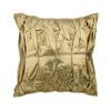 Custom Gold Toss Pillows Faux Leather & Suede Couch Throw Pillow Covers Pintucks & Textured Solid Color Patterned - Stunning Gold