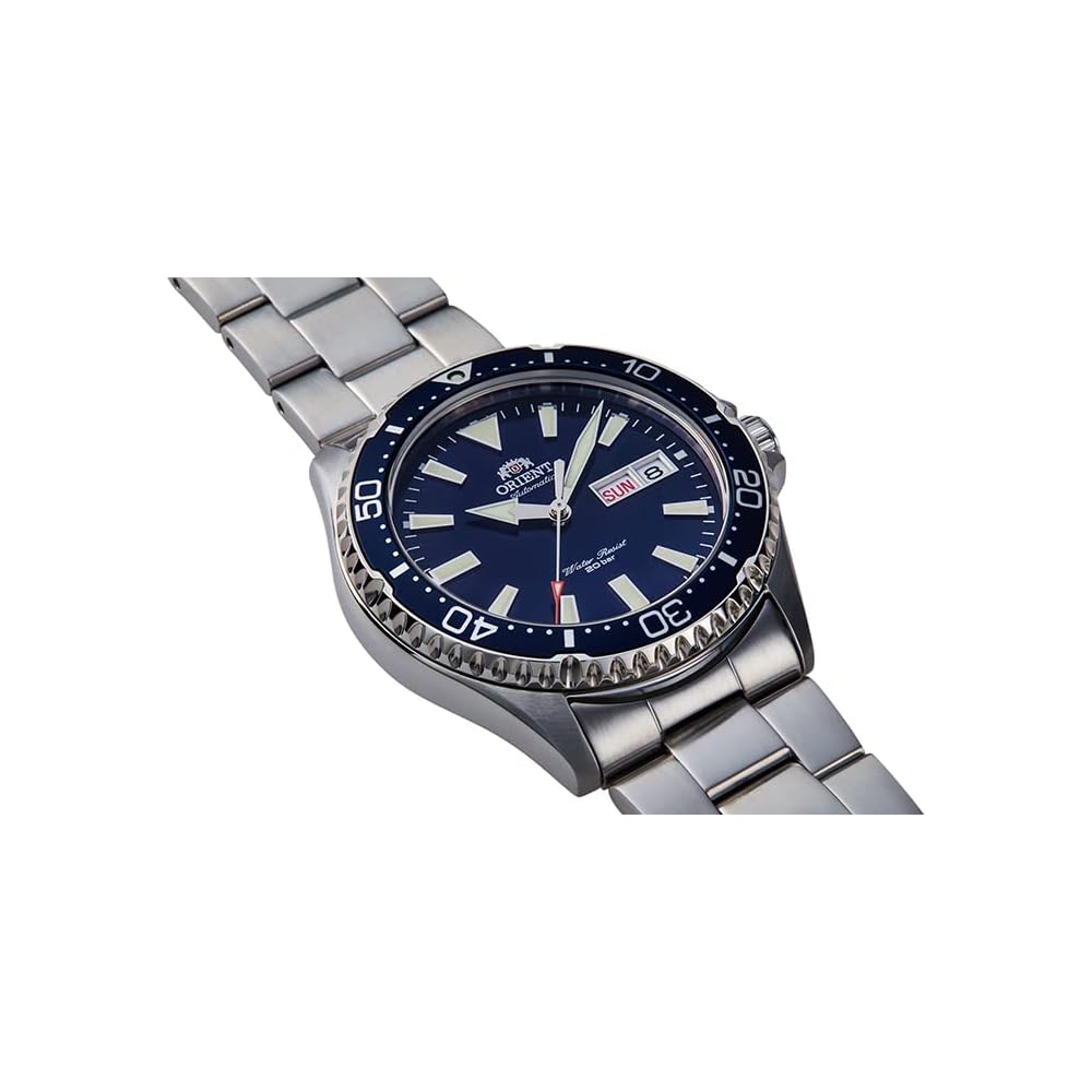 Мужские автоматические дайверские часы Orient Mako Синие, водостойкость 200 м, механические часы RN-AA0002L