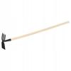 HOE for weeding the earth Hoe with claws, wooden handle, 100 cm Vorstahl
