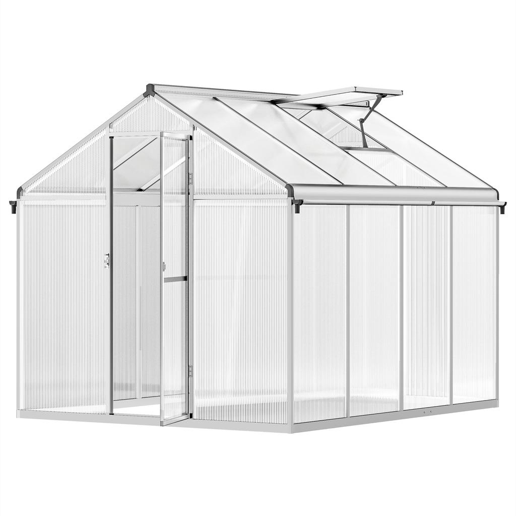 8 X 6ft Aluminium Frame Greenhouse