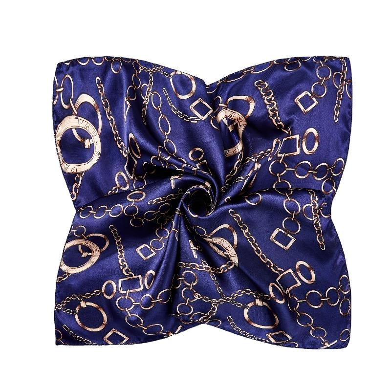 Scarf for Women, Spring and Autumn Korean Style Fashionable Versatile Small Square Scarf with Decorative Collar