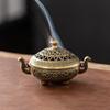 Антикварная курильница полая подставка для благовоний с крышкой китайская древняя мини-статуэтка украшение для дома офиса