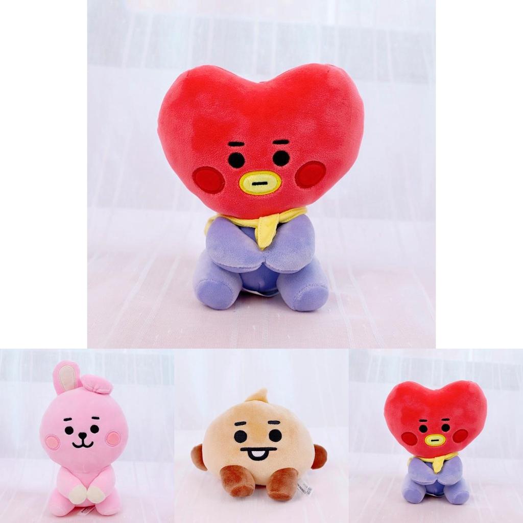 Очаровательная Kpop Bts Bt21 Коллекция Плюшевых Игрушек Сидячих Кукол с Татой Куки Чимми Койей Шуки Мангом