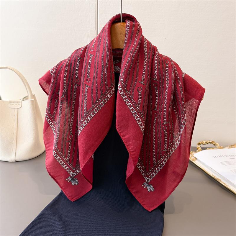 Горошек Стиль Елочка Узор Хлопок И Лен Маленький Квадратный Шарф Шелковый Шарф Имитация Бархата Головной Платок Шаль Шарф для Защиты от Солнца Женский Шарф