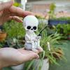 Fishing Skeleton Statue For Halloween Decorations,Weatherproof Resin Fishing Skull Statue,Home Patios Yard Pond Resin Sculpture