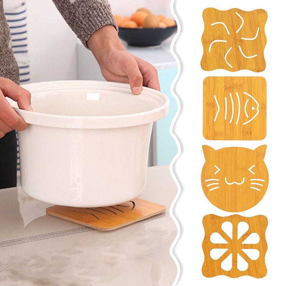 2 шт. антиожоговая деревянная подставка для посуды полая кастрюля миска тарелка коврик столовые приборы